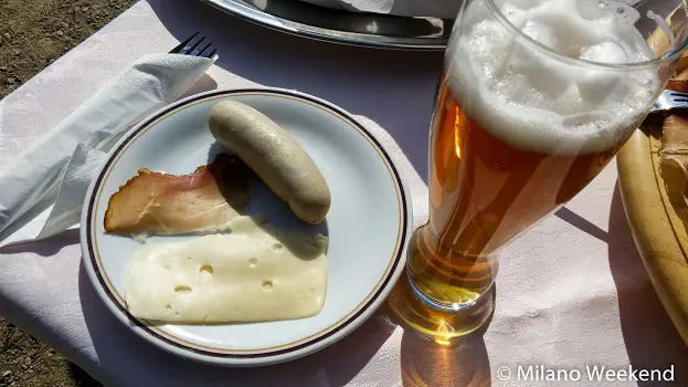 Val Senales bratwurst birra